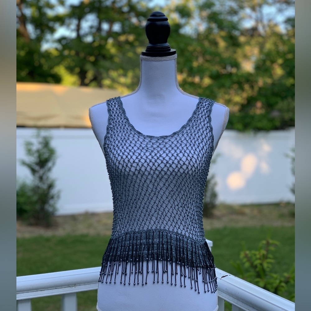 Beaded See-through Tanktop ala-gatsby/1920’s